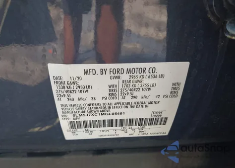 2021 Lincoln Aviator Reserve from USA, damaged, VIN 5LM5J7XC1MGL05461